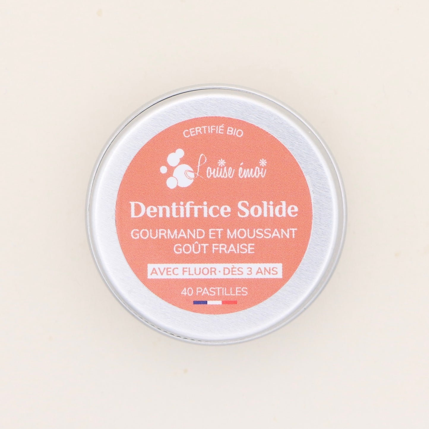 Dentifrice solide Fraise 40 pastilles - Louise Émoi