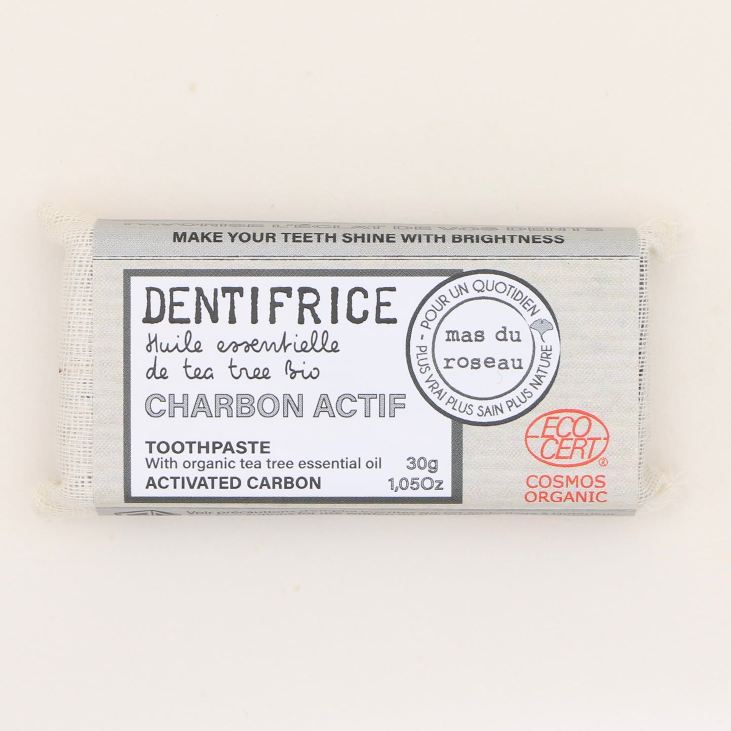 Dentifrice Charbon Actif 30g - Mas du Roseau