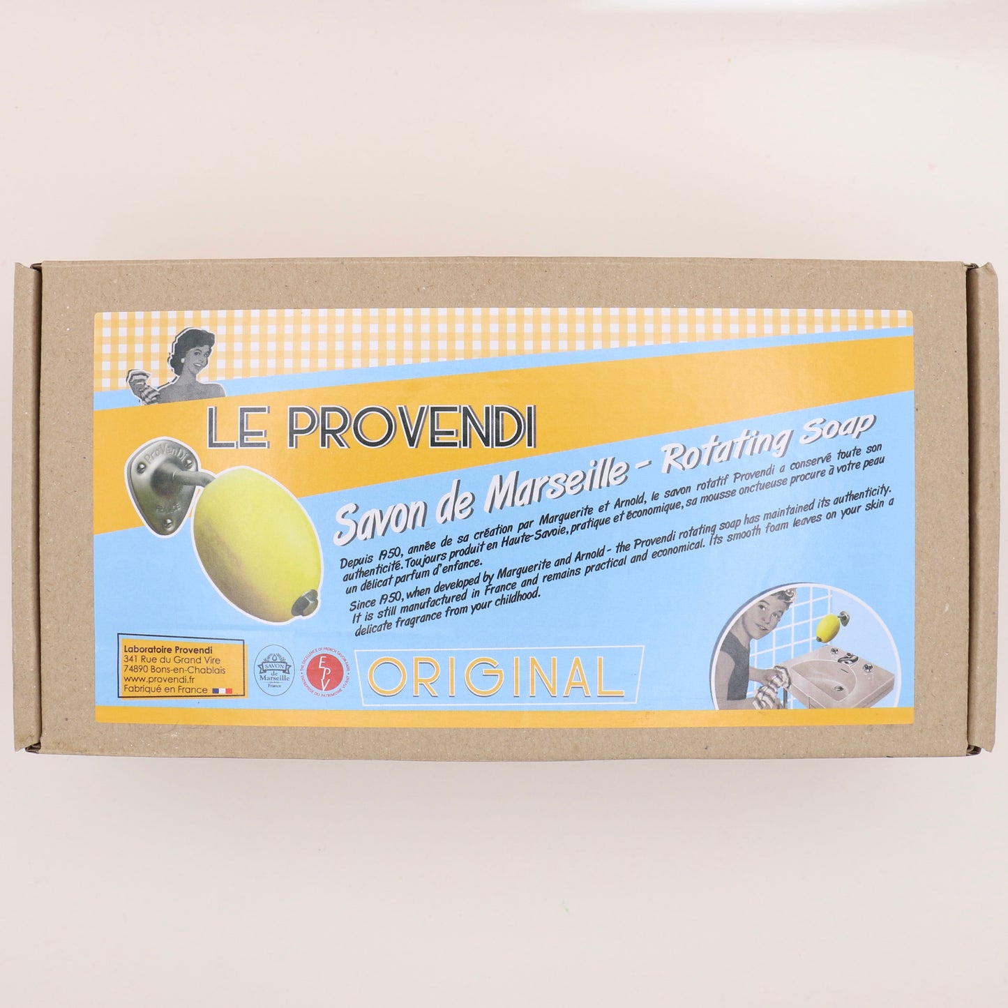 Porte-Savon mural Chromé avec Savon au Citron - Provendi