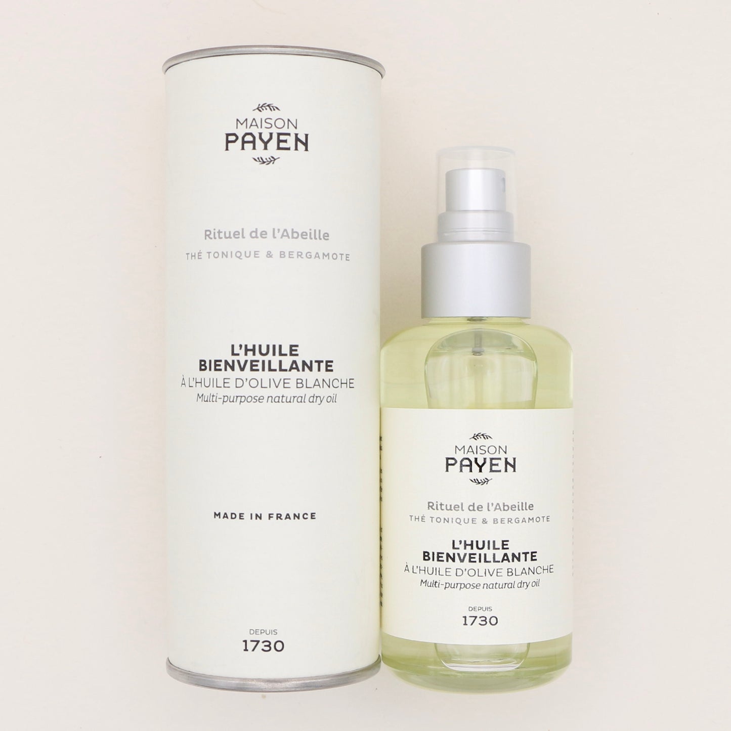 Huile végétale Thé Tonique/Bergamote 100ml - Maison Payen