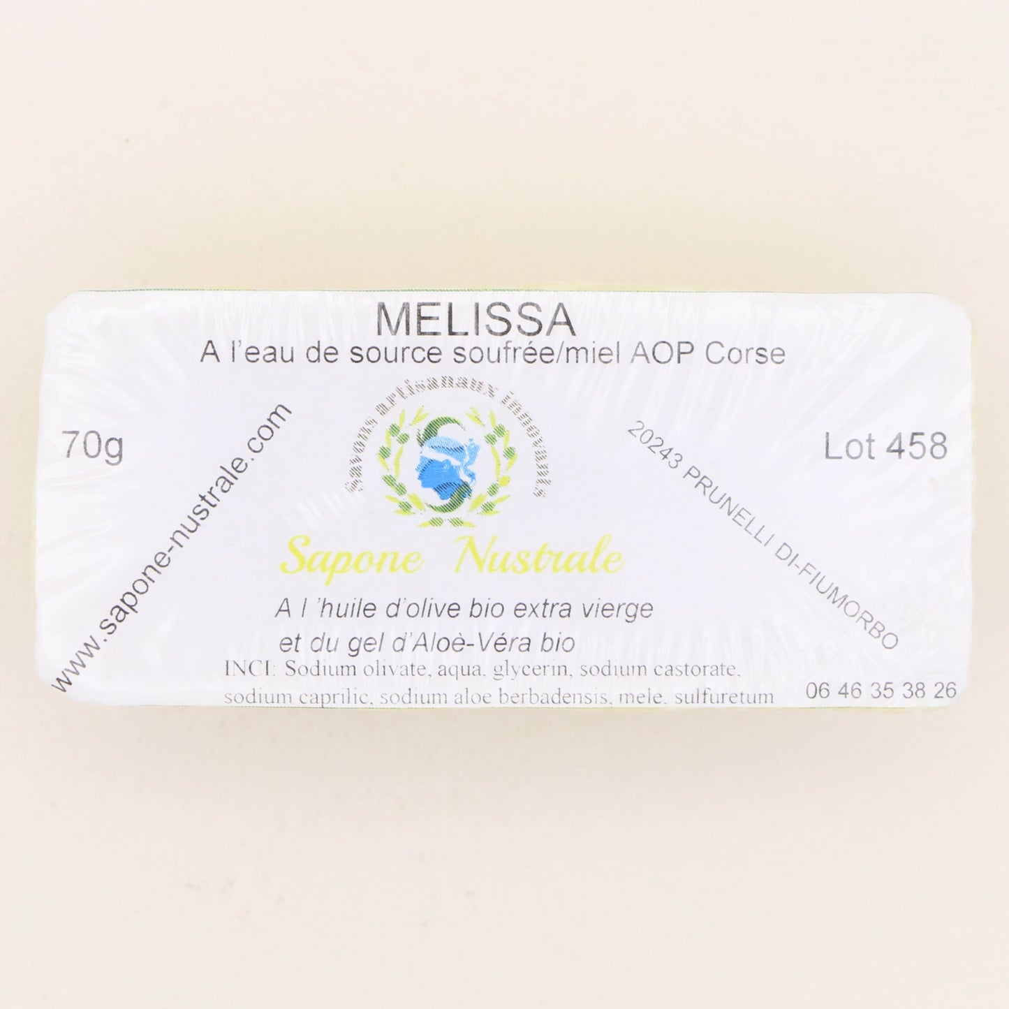 Savon Melissa 70g - Sapone Nustrale