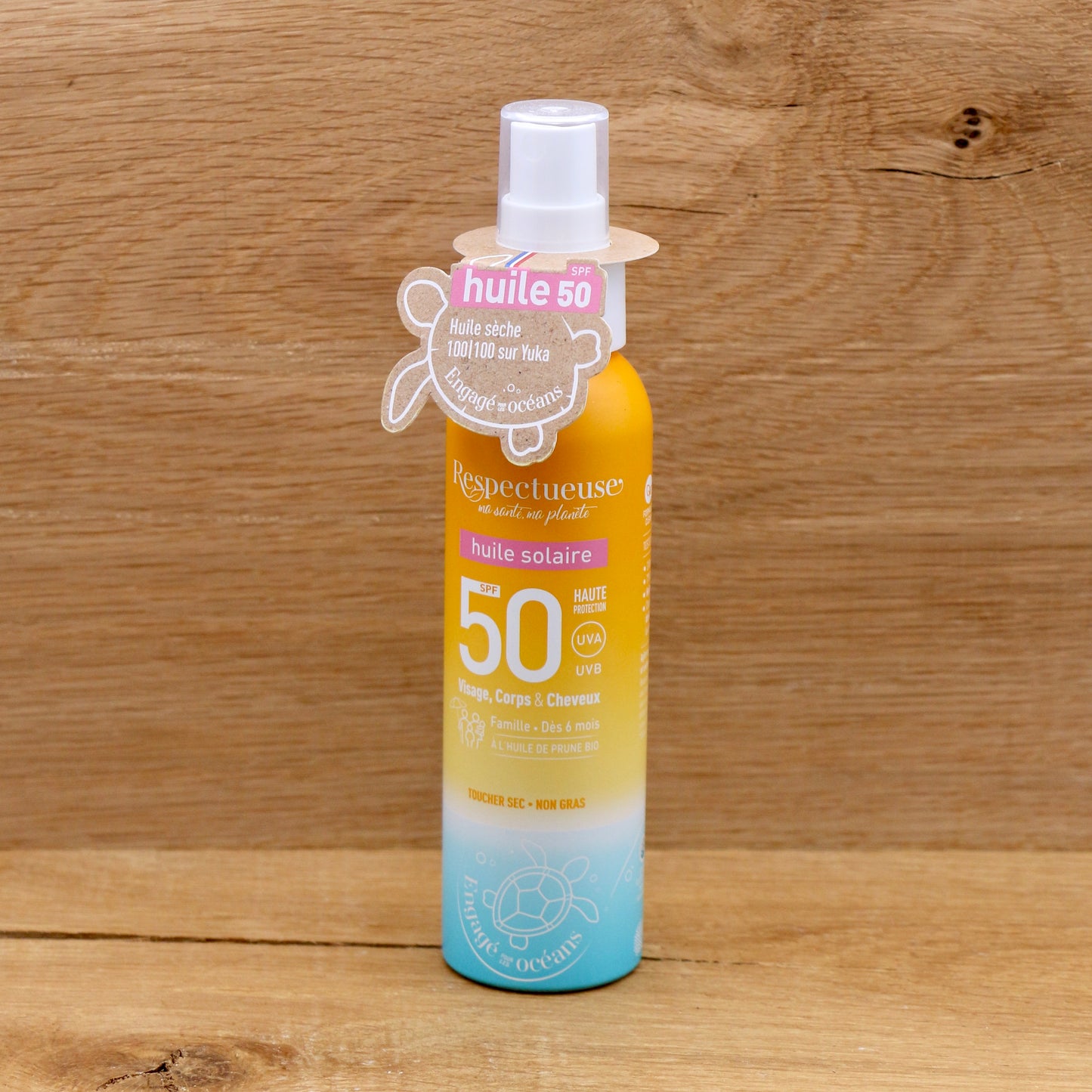Huile solaire 50SPF 100ml - Respectueuse