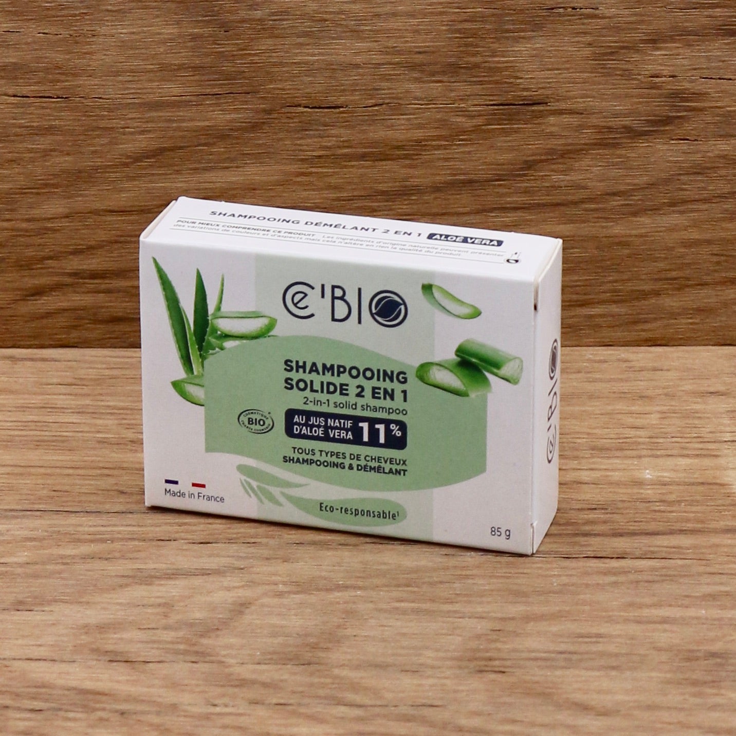 Shampoing solide 2 en 1 à l’Aloe Vera 85g - Ce’Bio