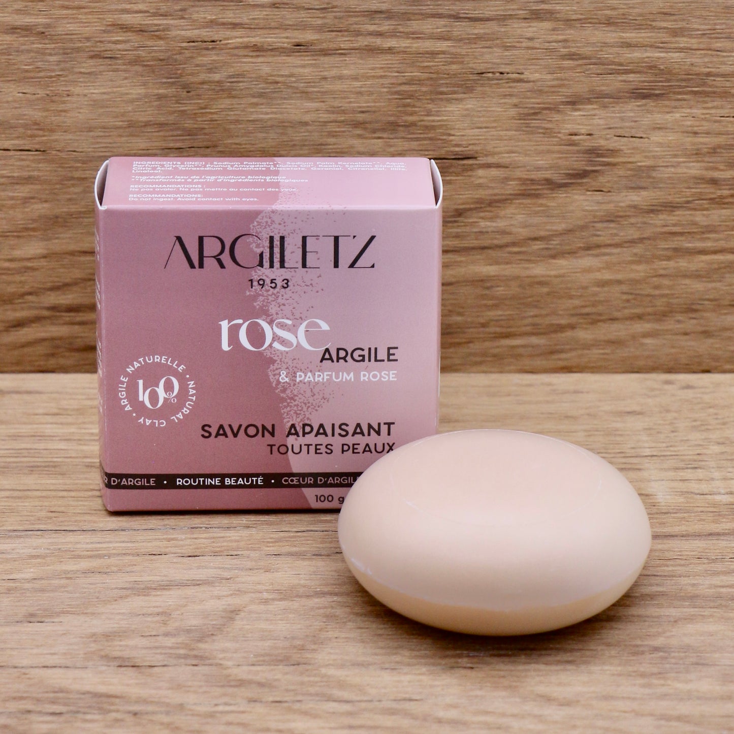 Le savon apaisant Argile Rose 100g - Argiletz