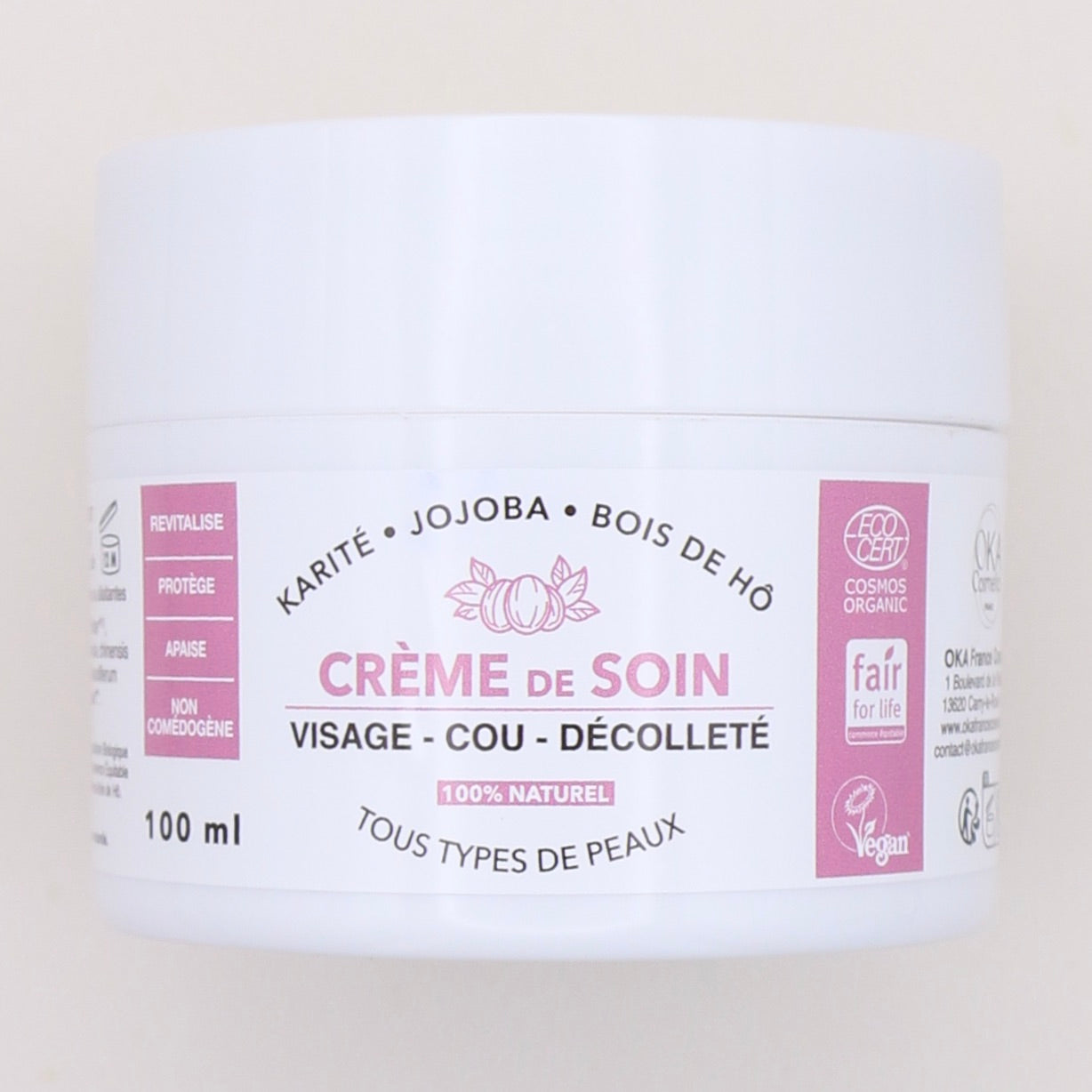 Crème de soin Anti ride 100ml - OKA Cosmetics