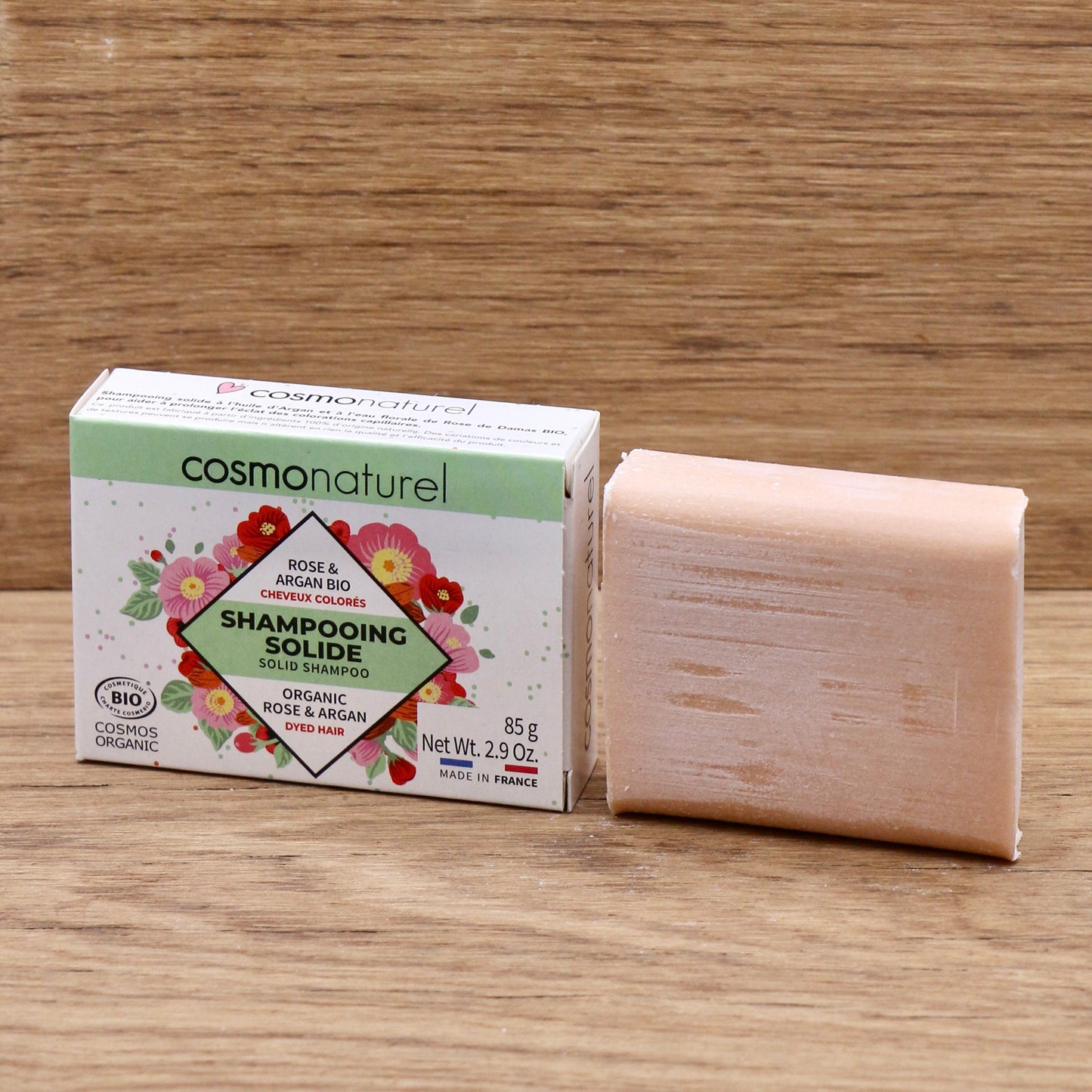 Shampoing solide cheveux colorés 85g - Cosmo Naturel