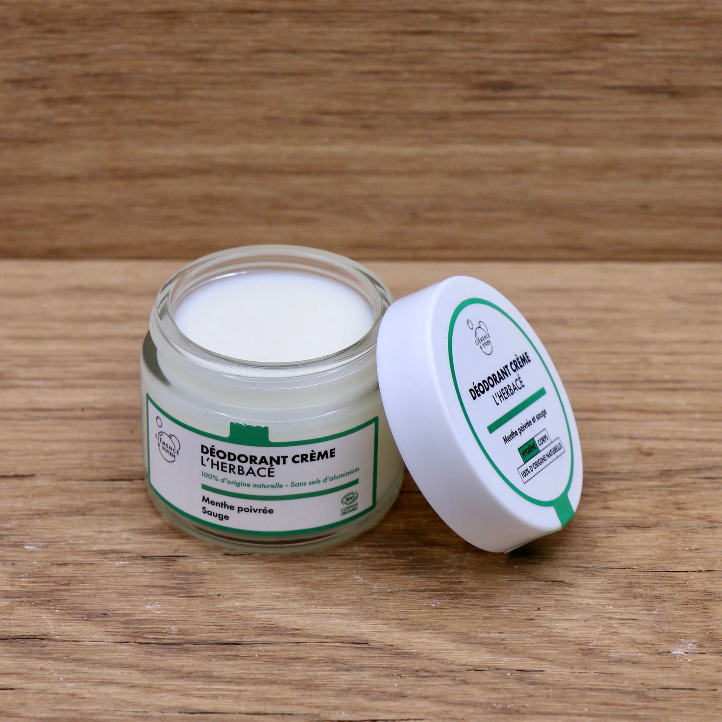 Déodorant naturel BIO Menthe Poivrée/Sauge 50g - Clémence & Vivien