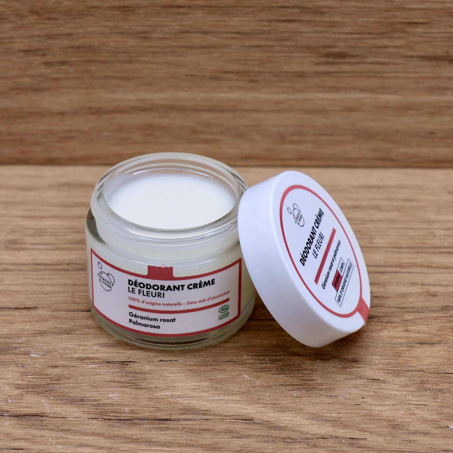 Déodorant naturel BIO Géranium/Palmarosa 50g - Clémence & Vivien