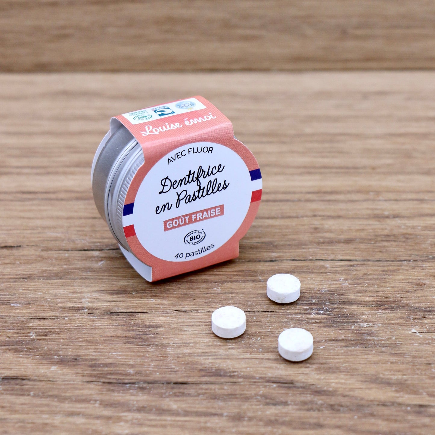 Dentifrice solide Fraise 40 pastilles - Louise émoi