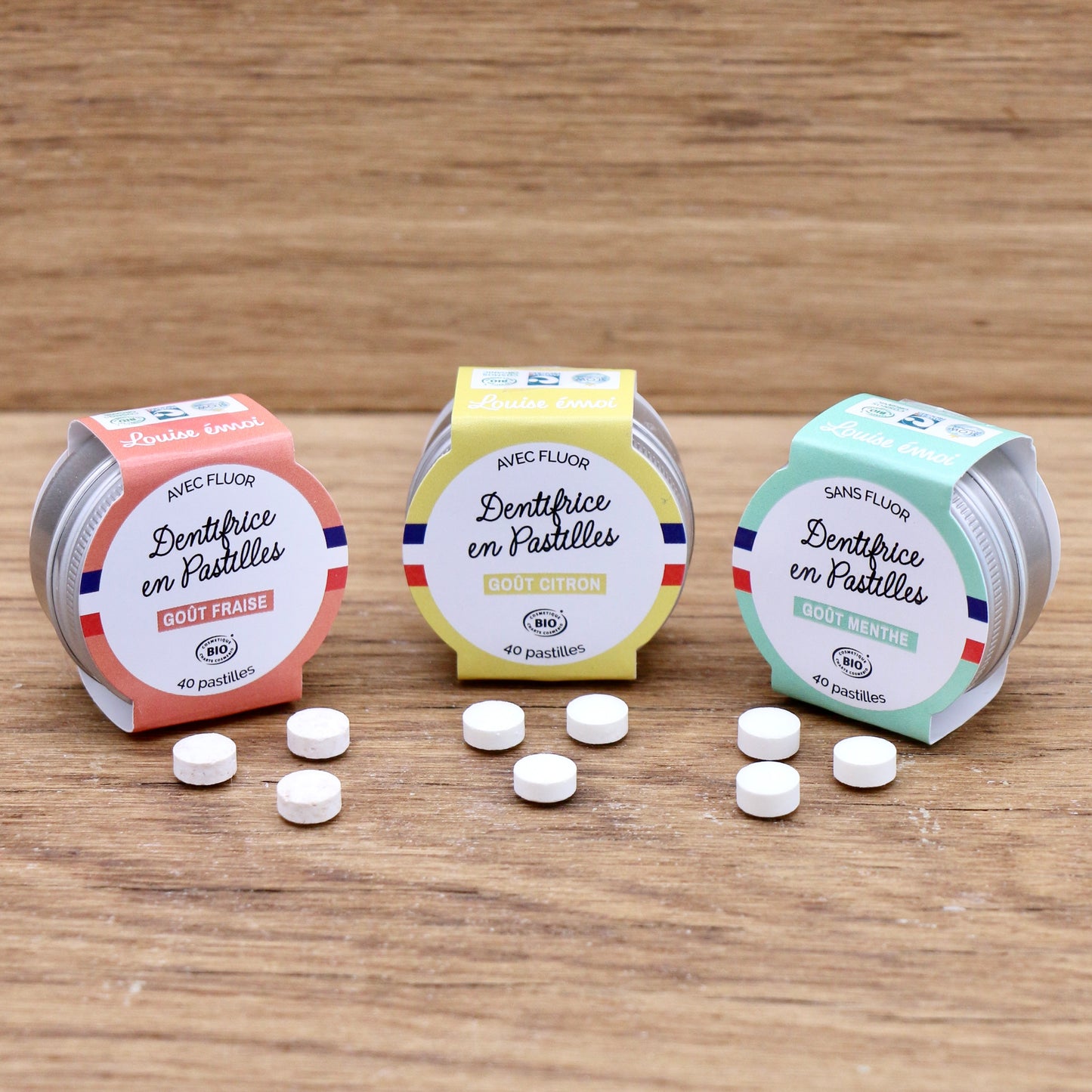 Dentifrice solide Fraise 40 pastilles - Louise émoi