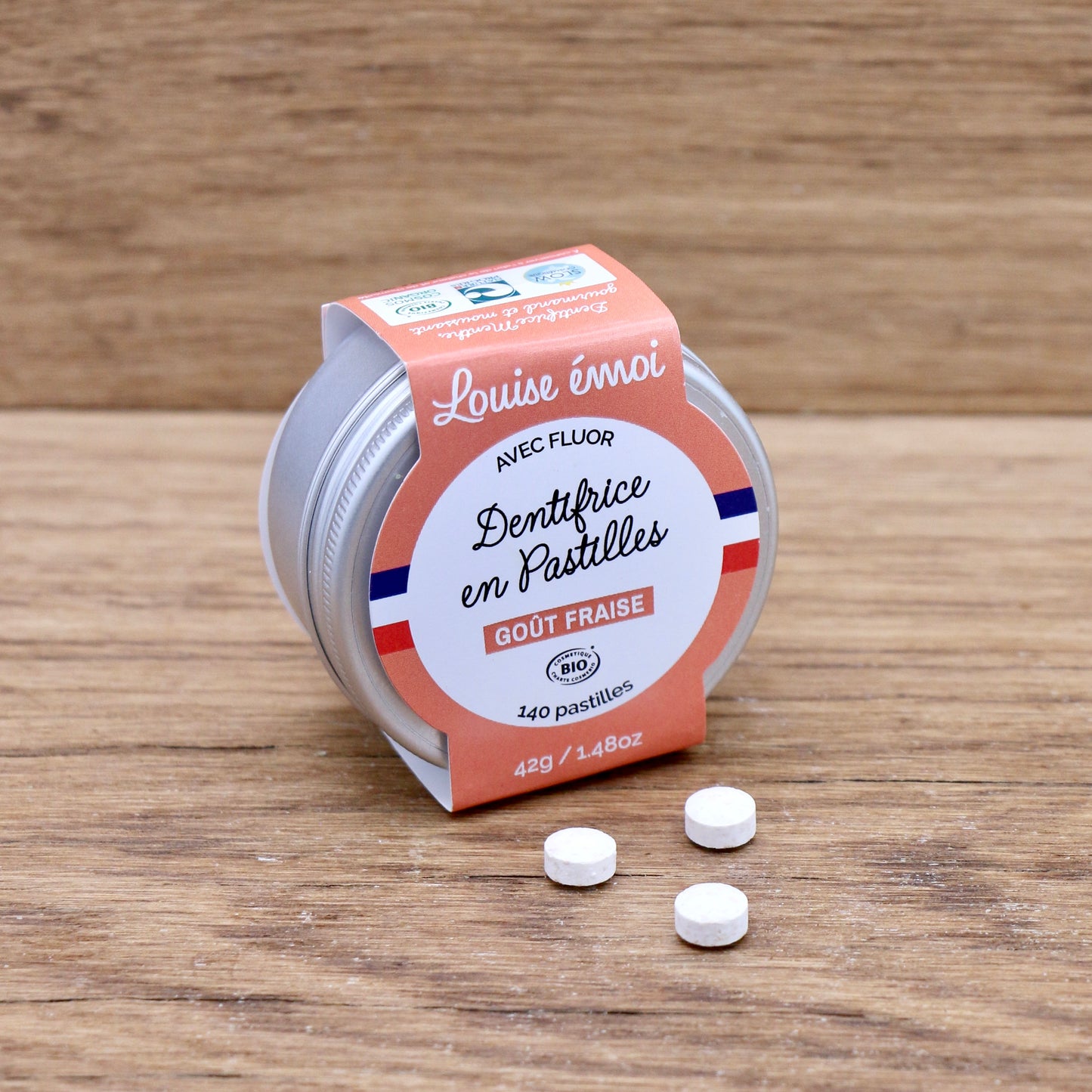 Dentifrice solide Fraise 140 pastilles - Louise Émoi