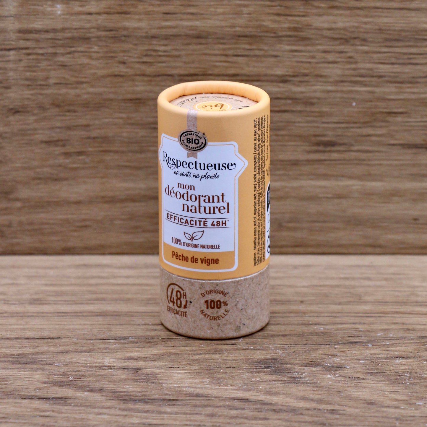 Déodorant naturel Pêche de Vigne 50gr - Respectueuse