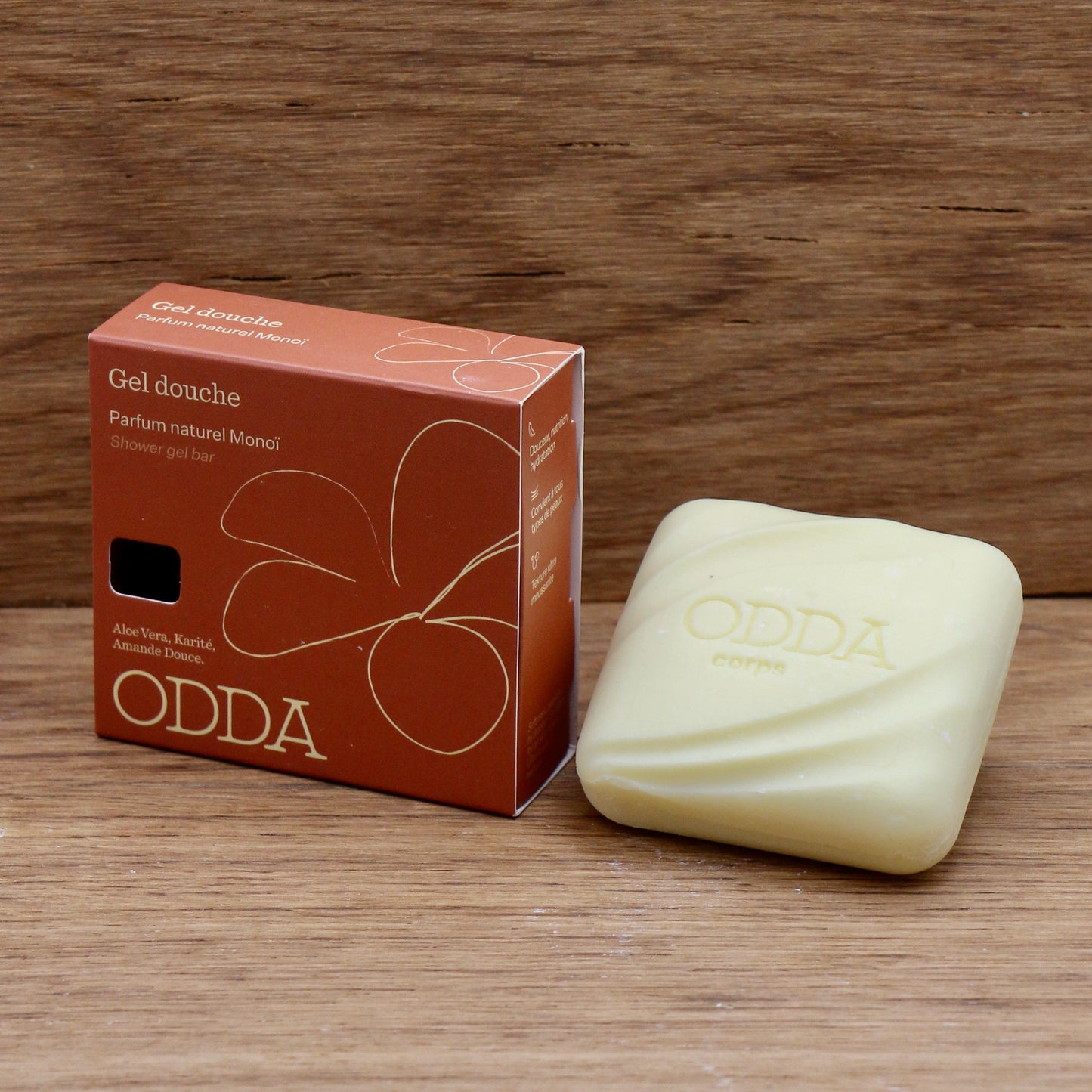 Gel douche solide Monoï 85g - Odda