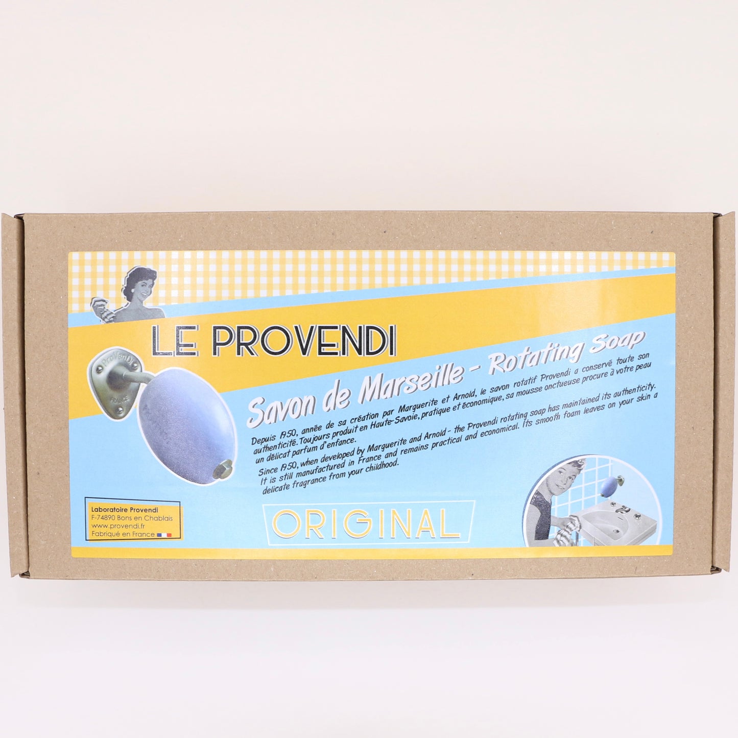 Porte-Savon mural Mat avec Savon à la Lavande - Provendi