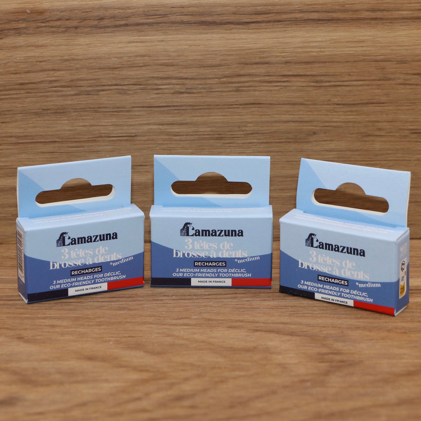 Recharge 3 têtes de brosse à dents Medium - lot de 3 - Lamazuna