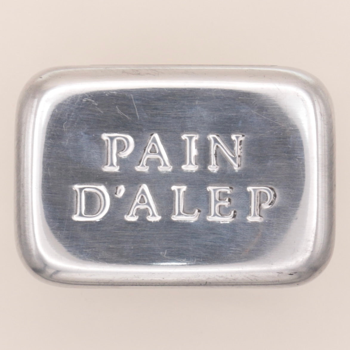 Boîte à savon en aluminium « Pain d’Alep »