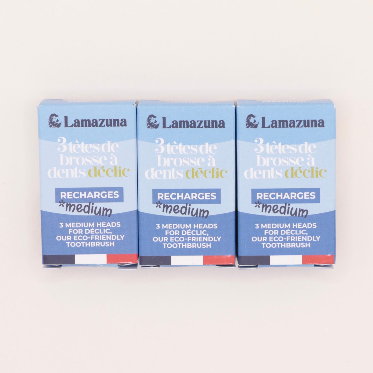 Recharge 3 têtes de brosse à dents Medium - lot de 3 - Lamazuna