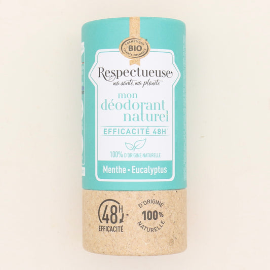 Déodorant naturel Menthe Eucalyptus 50gr - Respectueuse
