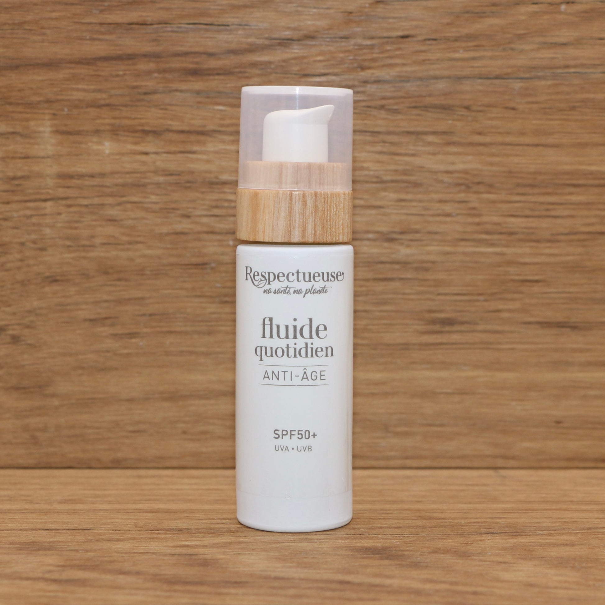 Fluide quotidien anti-âge SPF 50+ 30ml - Respectueuse