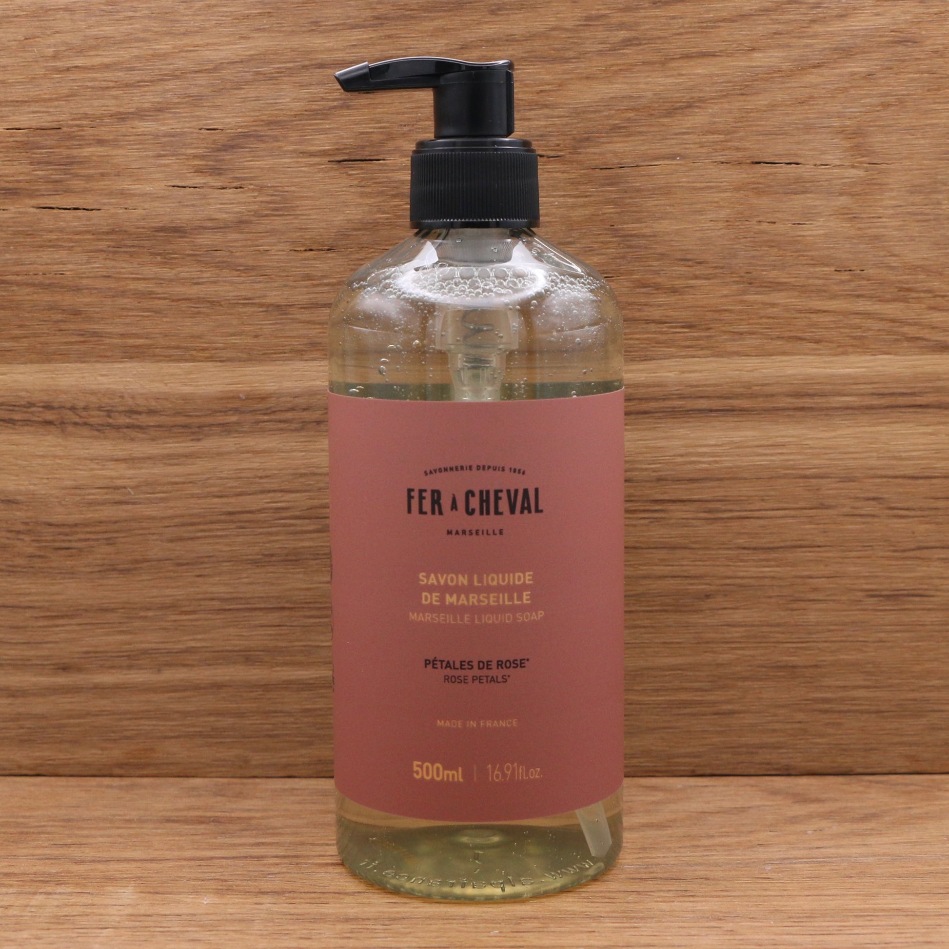 Savon Liquide de Marseille Pétales de Rose 500ml - Fer à Cheval