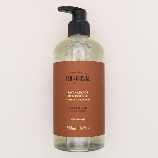 Savon Liquide de Marseille Fleur d'Oranger 500ml - Fer à Cheval