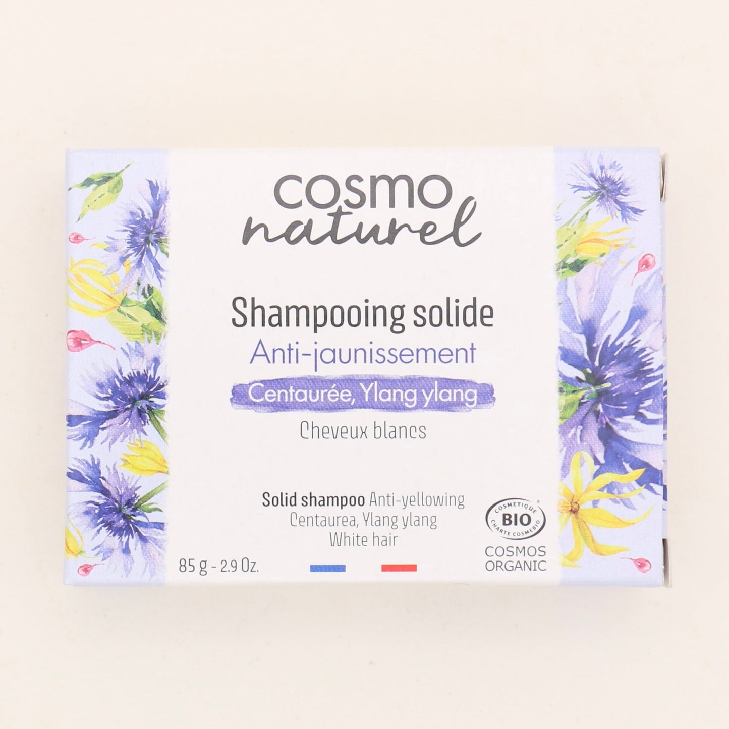 Shampooing Solide Cheveux Blancs 85g BIO - Cosmo Naturel