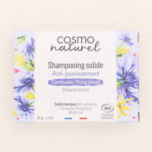 Shampooing Solide Cheveux Blancs 85g BIO - Cosmo Naturel