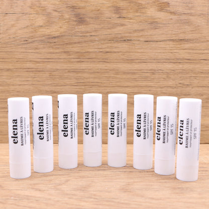 Pack de 8 Baumes à lèvres nourrissant SPF15 4g - Elena