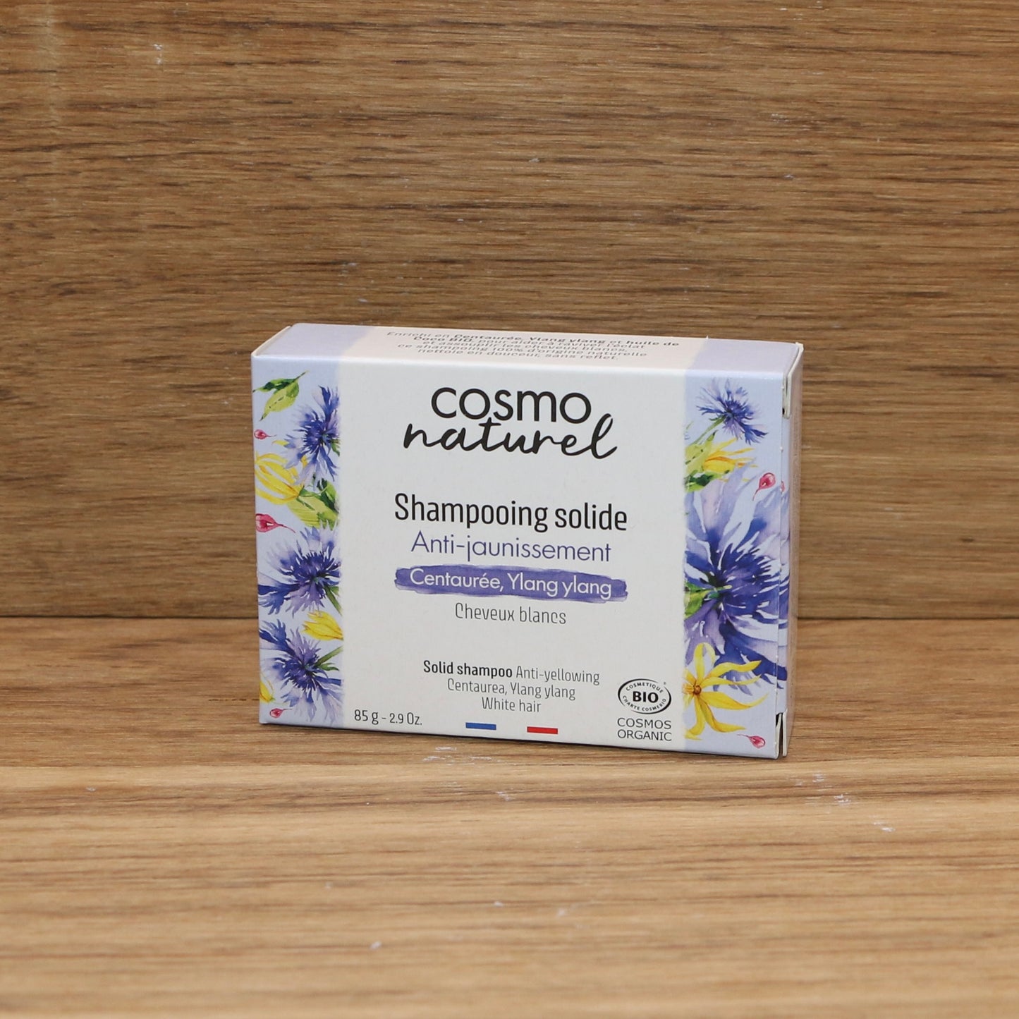 Shampooing Solide Cheveux Blancs 85g BIO - Cosmo Naturel