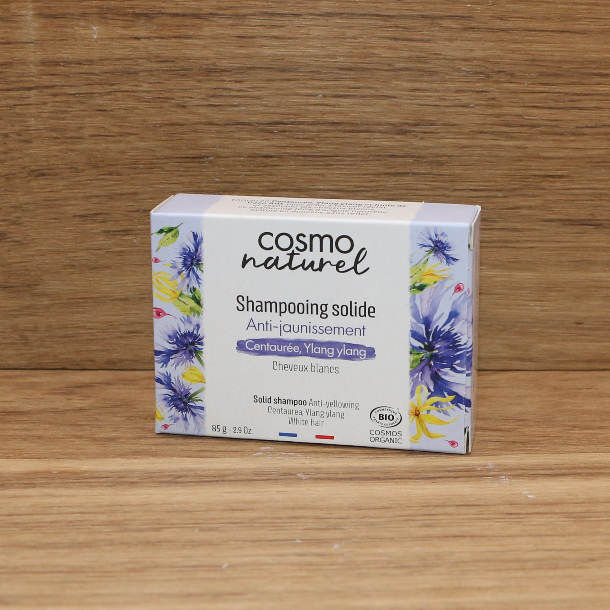 Shampooing Solide Cheveux Blancs 85g BIO - Cosmo Naturel