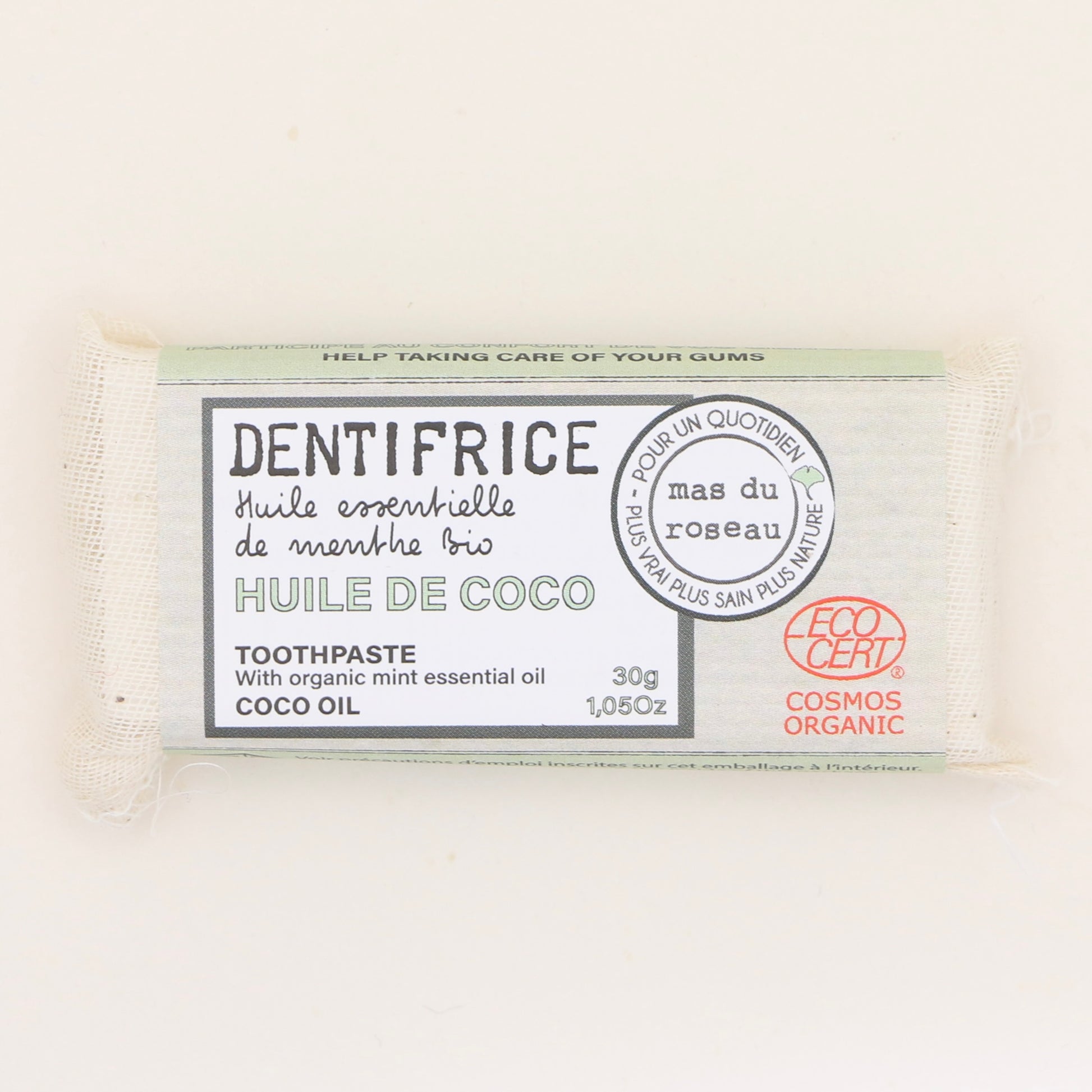 Dentifrice Huile de Coco 30g - Mas du Roseau