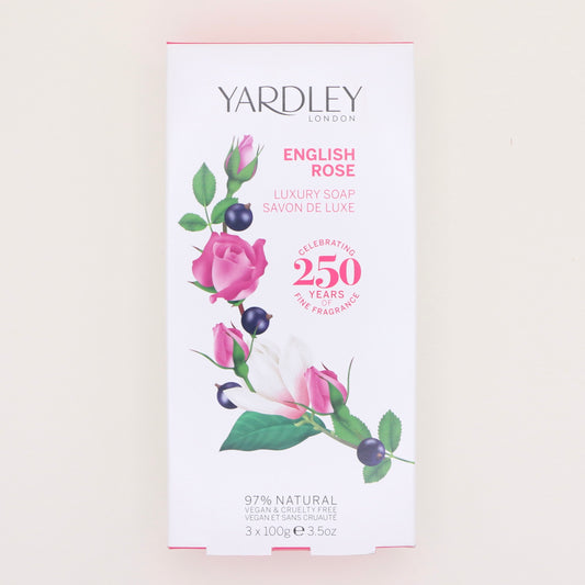 Lot de 3 savons solides Rose&nbsp;300g - Yardley