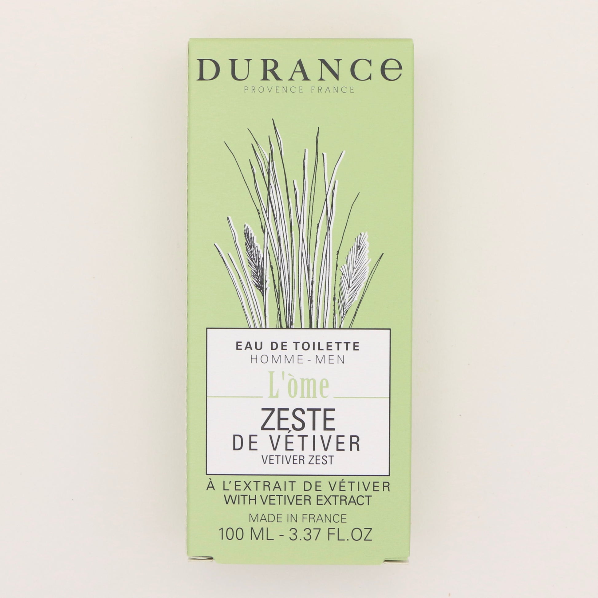 Eau de toilette Zeste de Vétiver 100ml - Durance