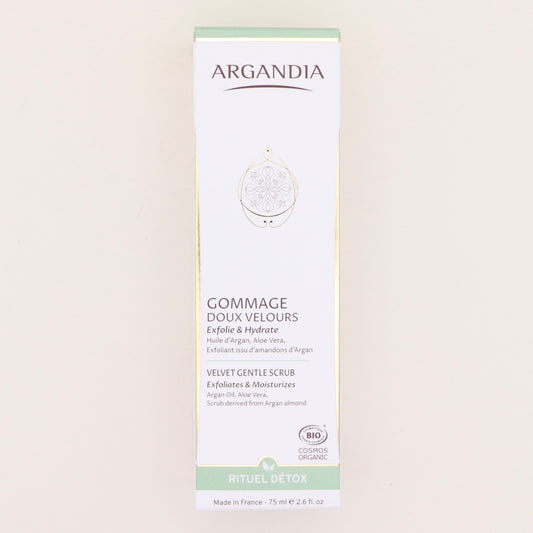 Gommage Doux Velours Visage, Rituel Détox 75 ml - Argandia