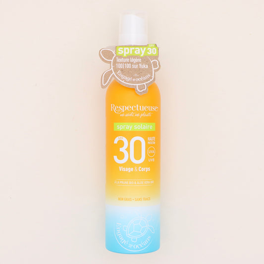 Spray solaire 30SPF 100ml - Respectueuse