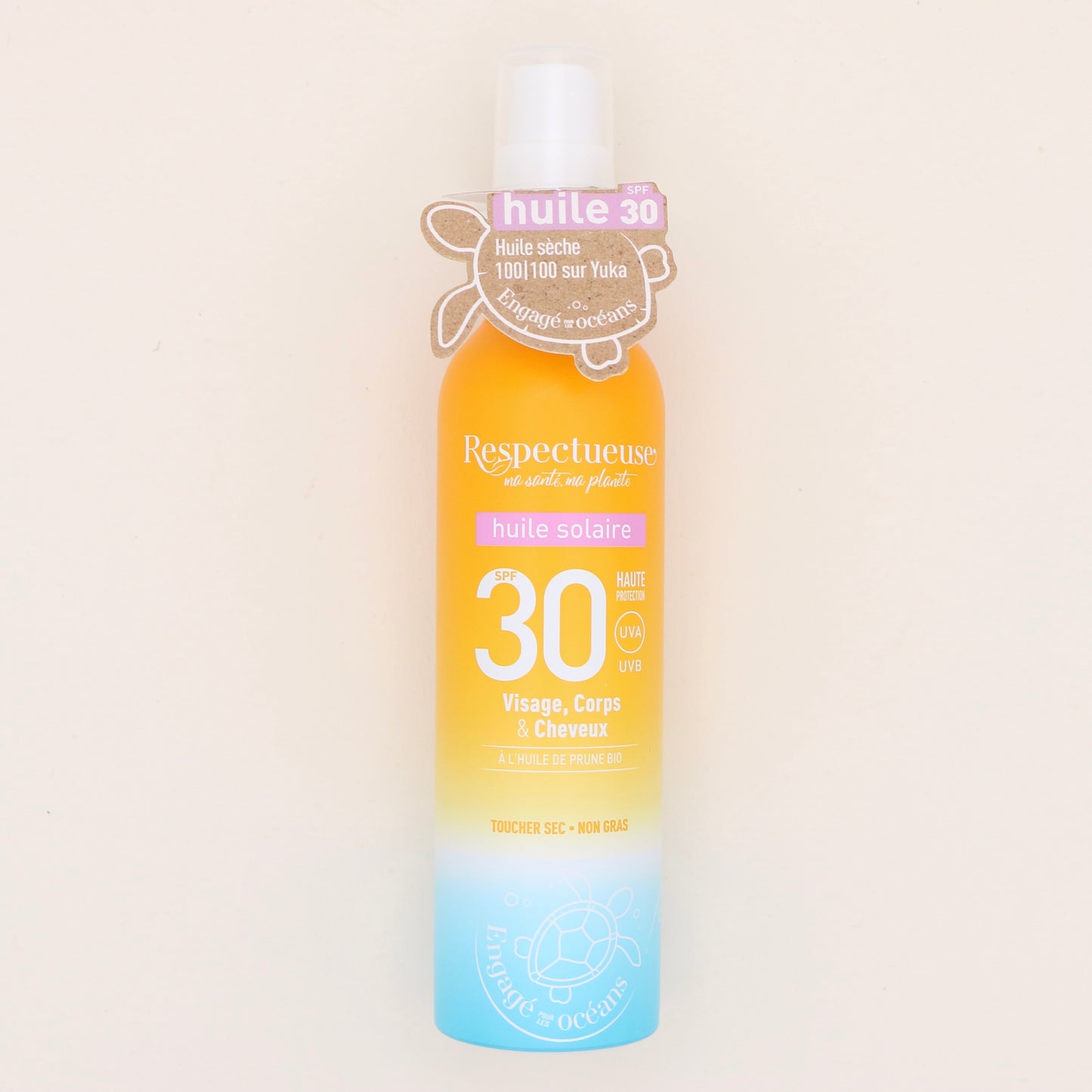 Huile solaire 30SPF 100ml - Respectueuse