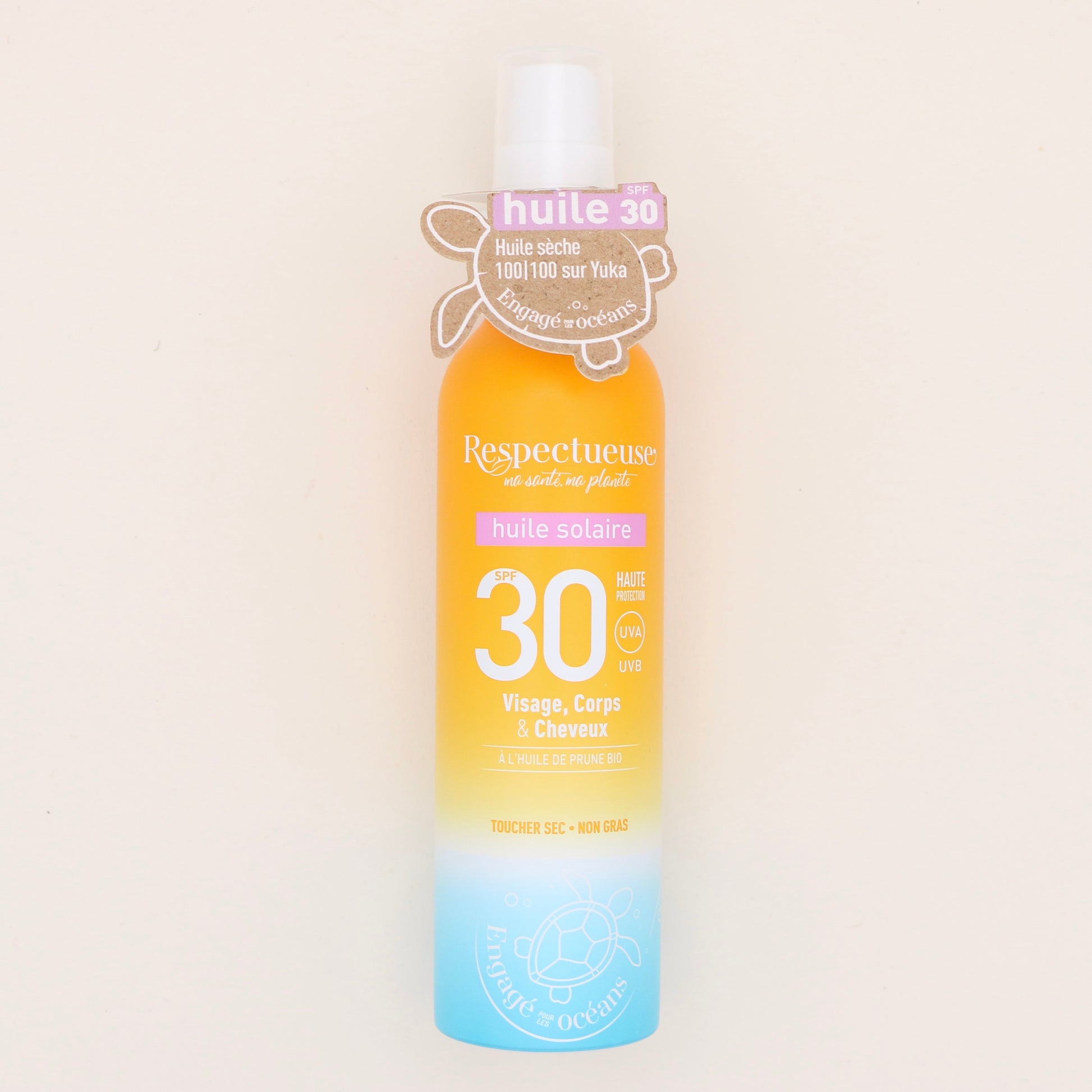 Huile solaire 30SPF 100ml - Respectueuse