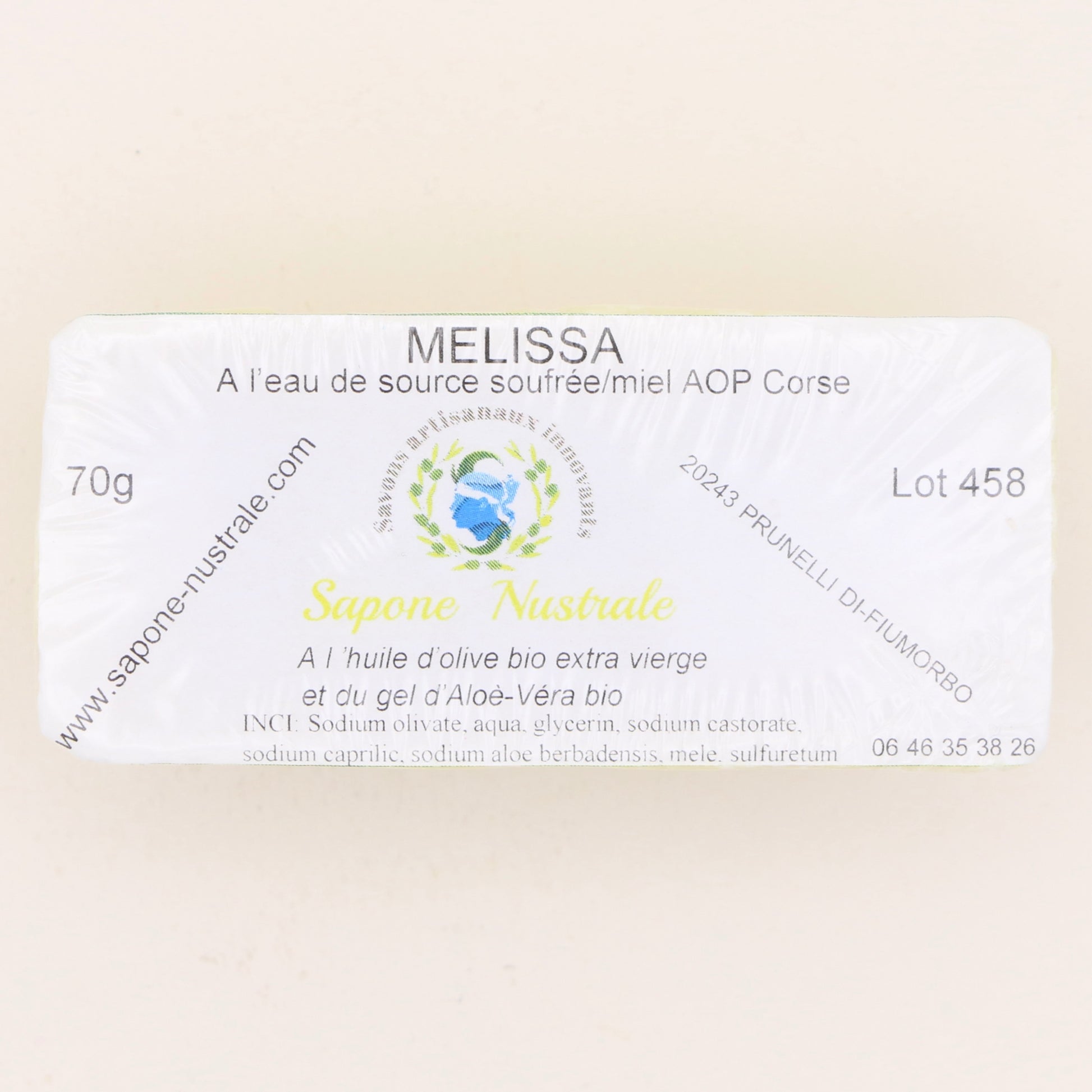 Savon Melissa 70g - Sapone Nustrale