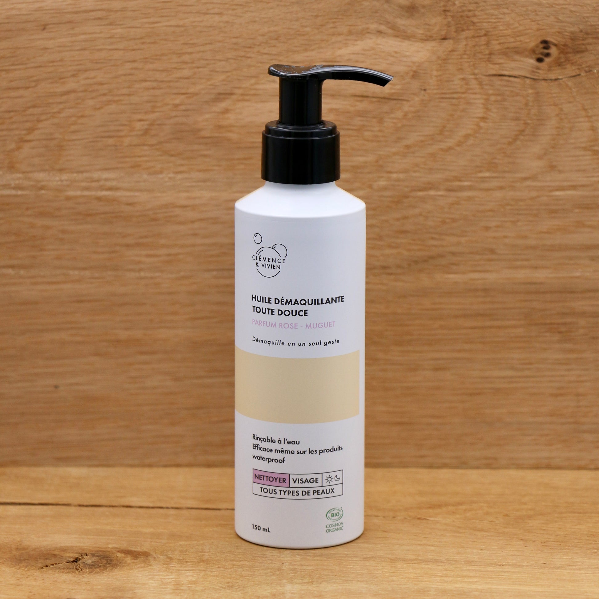 Huile démaquillante Rose &amp; Muguet 100ml - Clémence & Vivien