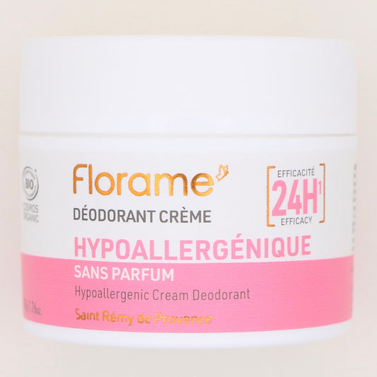 Déodorant Crème Hypoallergénique Sans Parfum 50g - Florame