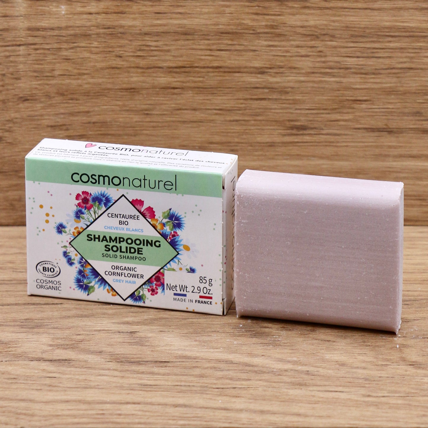 Shampoing solide cheveux blancs 85g - Cosmo Naturel