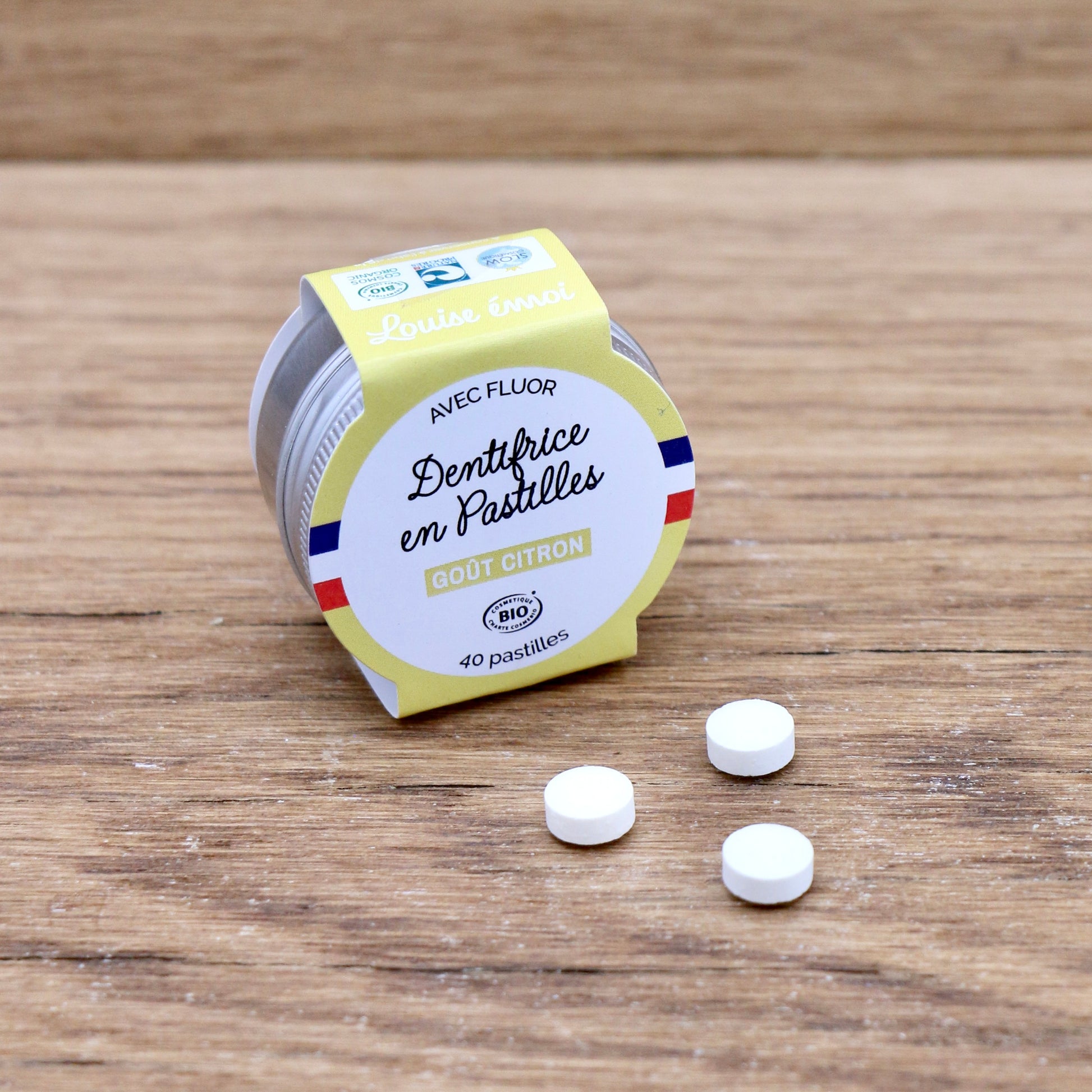Dentifrice solide Citron 40 pastilles - Louise émoi