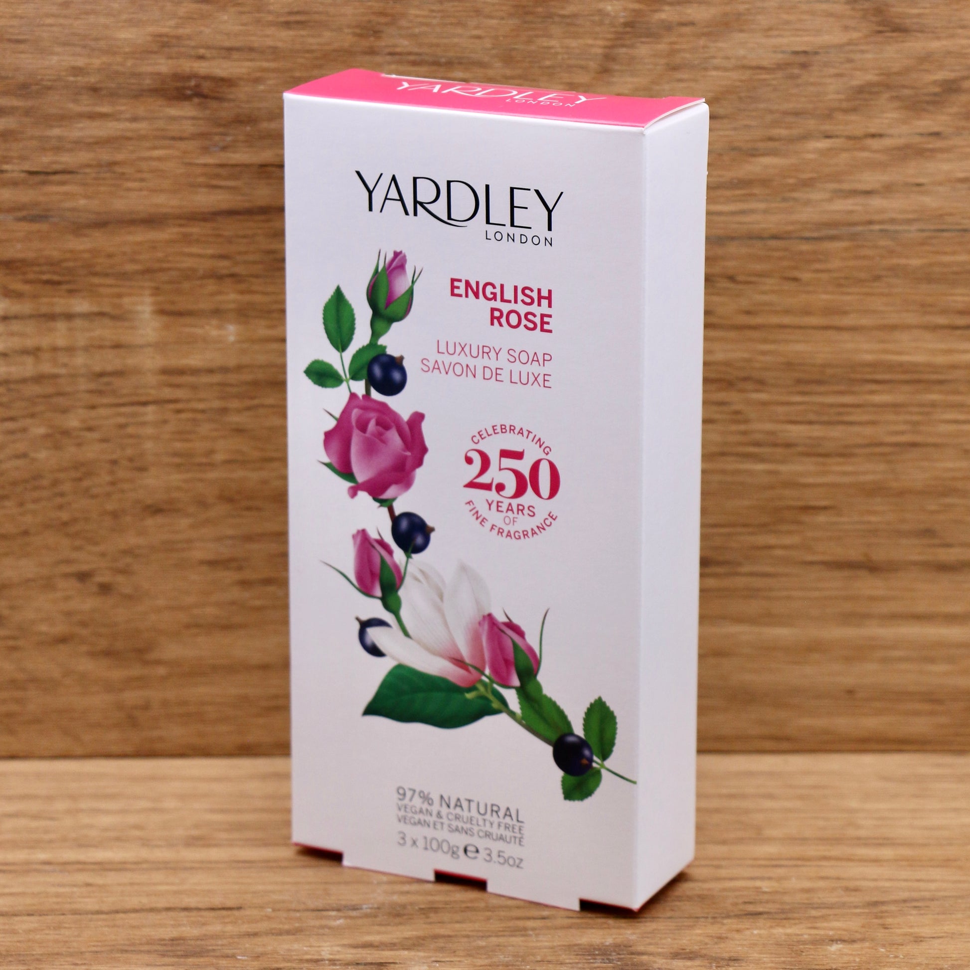 Lot de 3 savons solides Rose 300g - Yardley