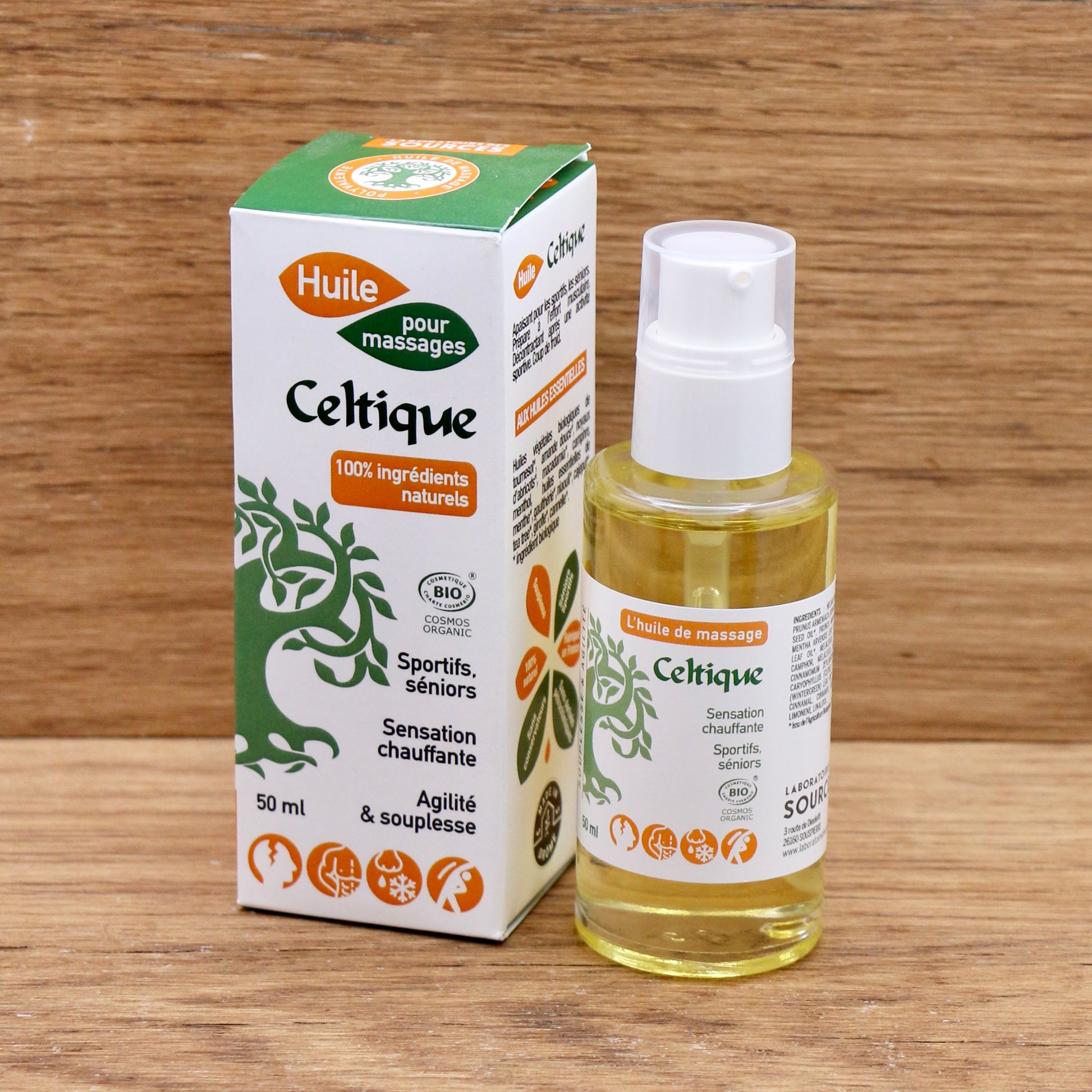 Huile pour massages Celtique 50ml - Laboratoire des Sources