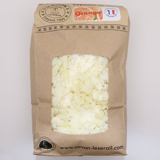 Savon de Marseille Végétal en Copeaux à l'Orange 1kg - Savonnerie le Sérail