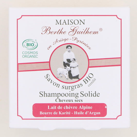 Shampoing au lait de chèvre alpine cheveux secs 100g - Maison Berthe Guilhem