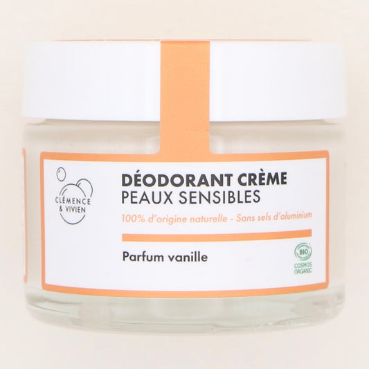 Déodorant naturel BIO Vanille 50g - Clémence & Vivien