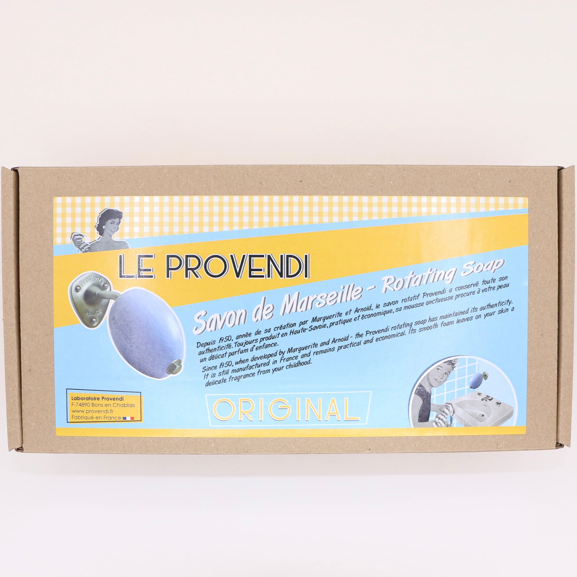 Porte-Savon mural Mat avec Savon à la Lavande - Provendi