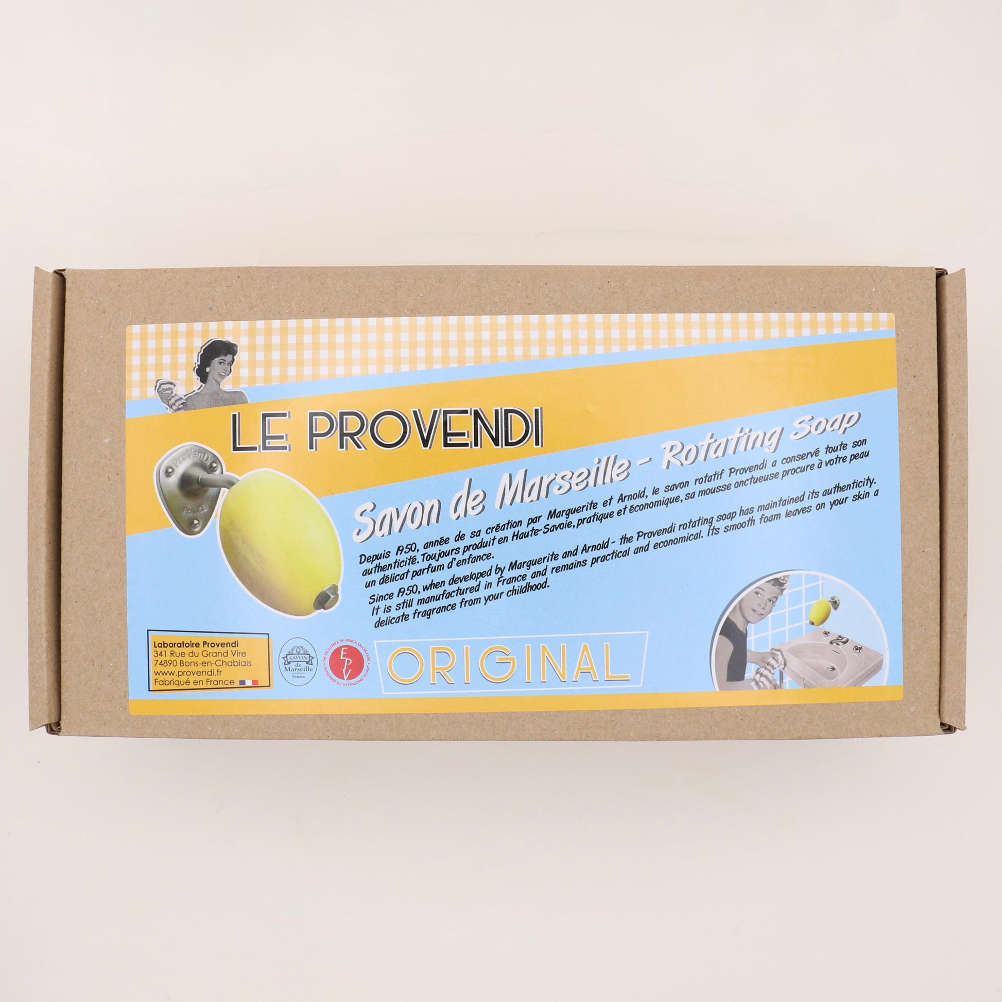 Boite de Porte-Savon mural avec Savon au Citron - Provendi