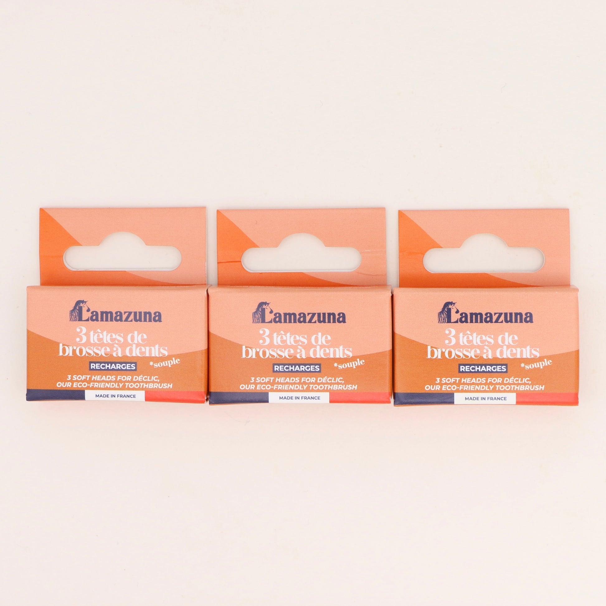 Recharge 3 têtes de brosse à dents Souple - lot de 3 - Lamazuna